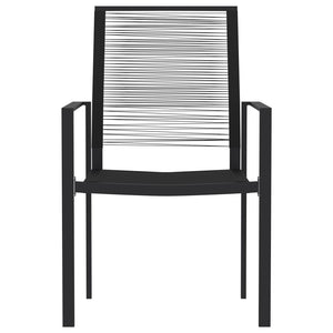 Matgrupp för trädgården 7 delar svart