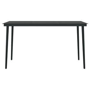 Matgrupp för trädgården 5 delar svart