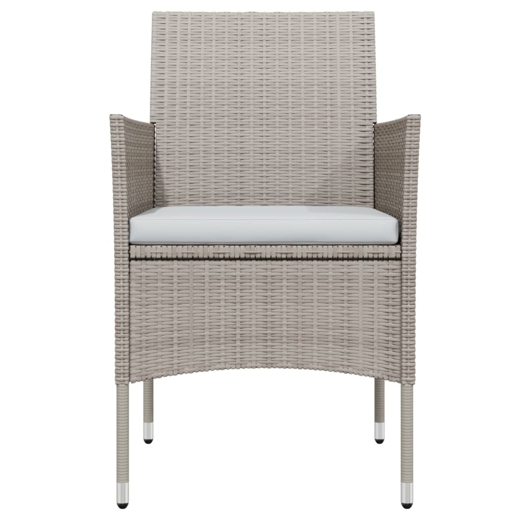 Matgrupp för trädgården med dynor 5 delar beige och svart