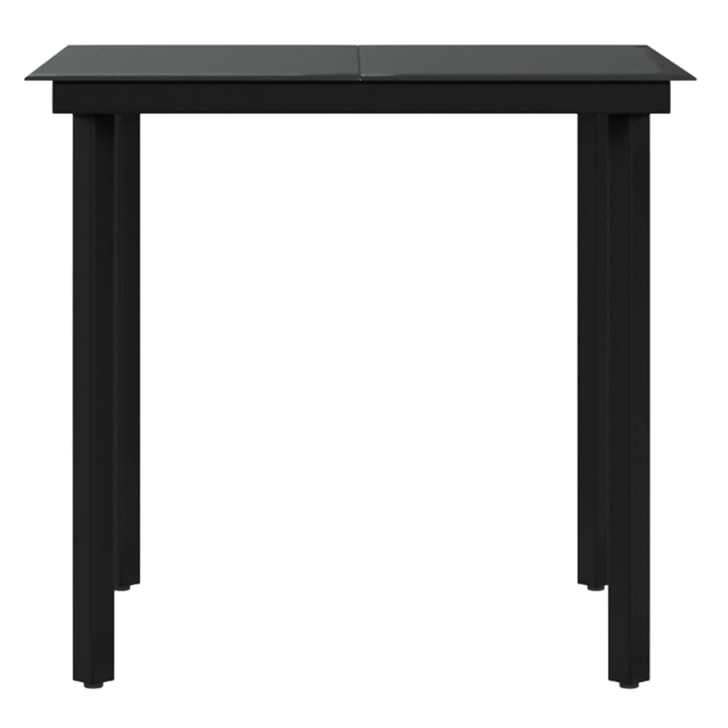 Matgrupp för trädgården med dynor 3 delar svart