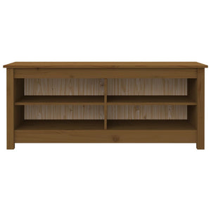 Skobänk honungsbrun 110x38x45,5 cm massiv furu