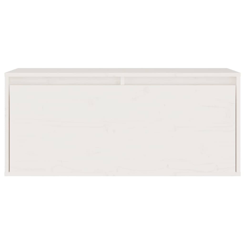 Tv-bänk 4 st vit massiv furu