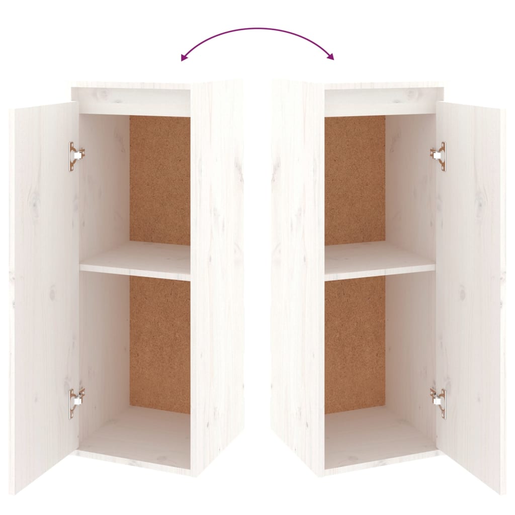 Tv-bänk 5 st vit massiv furu