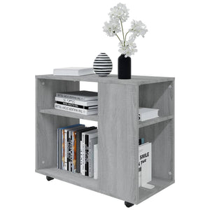 Sidobord grå sonoma 70x35x55 cm konstruerat trä