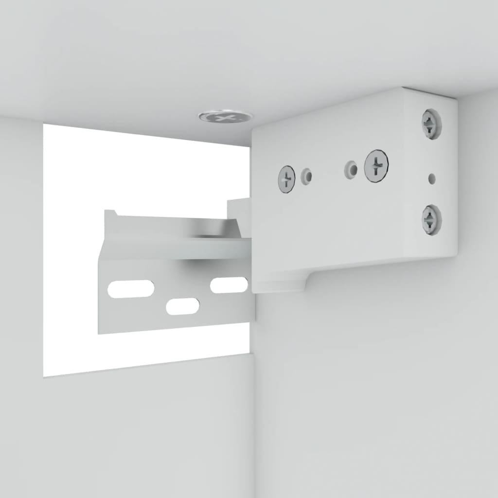 Väggskåp glas “Lyon” rökfärgad ek 60x31x60 cm konstruerat trä