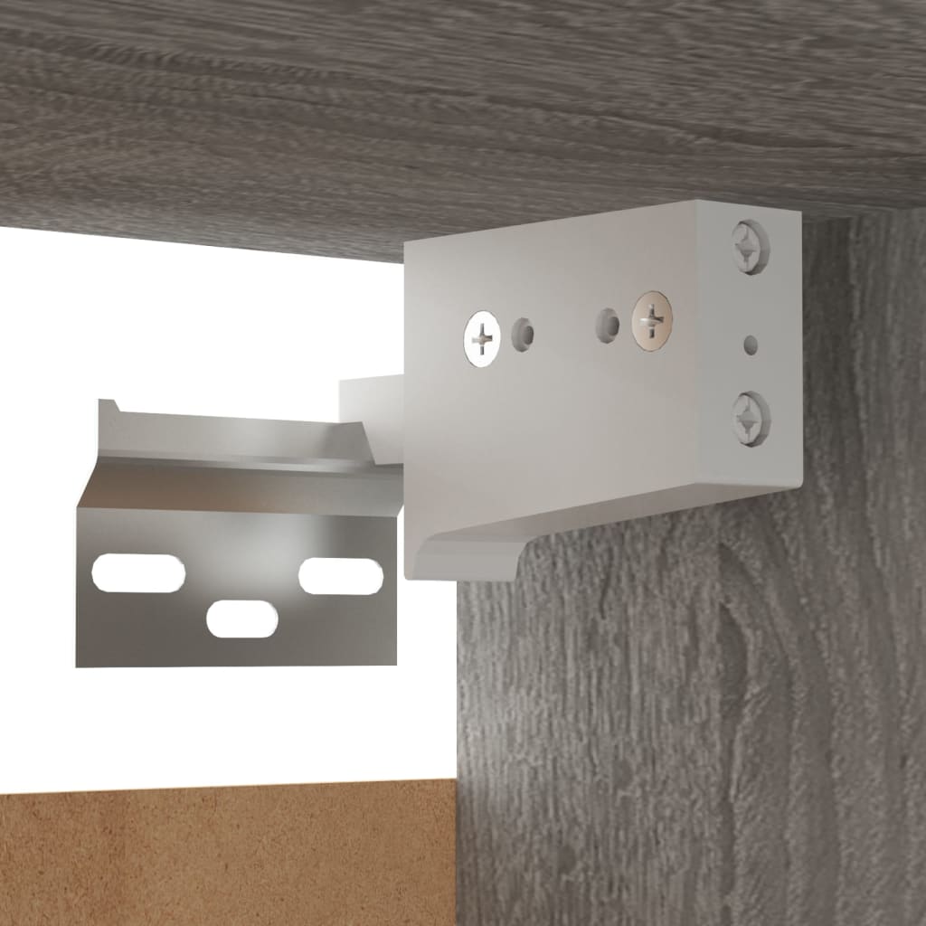 Väggmonterad tv-bänk grå sonoma 30,5x30x30 cm