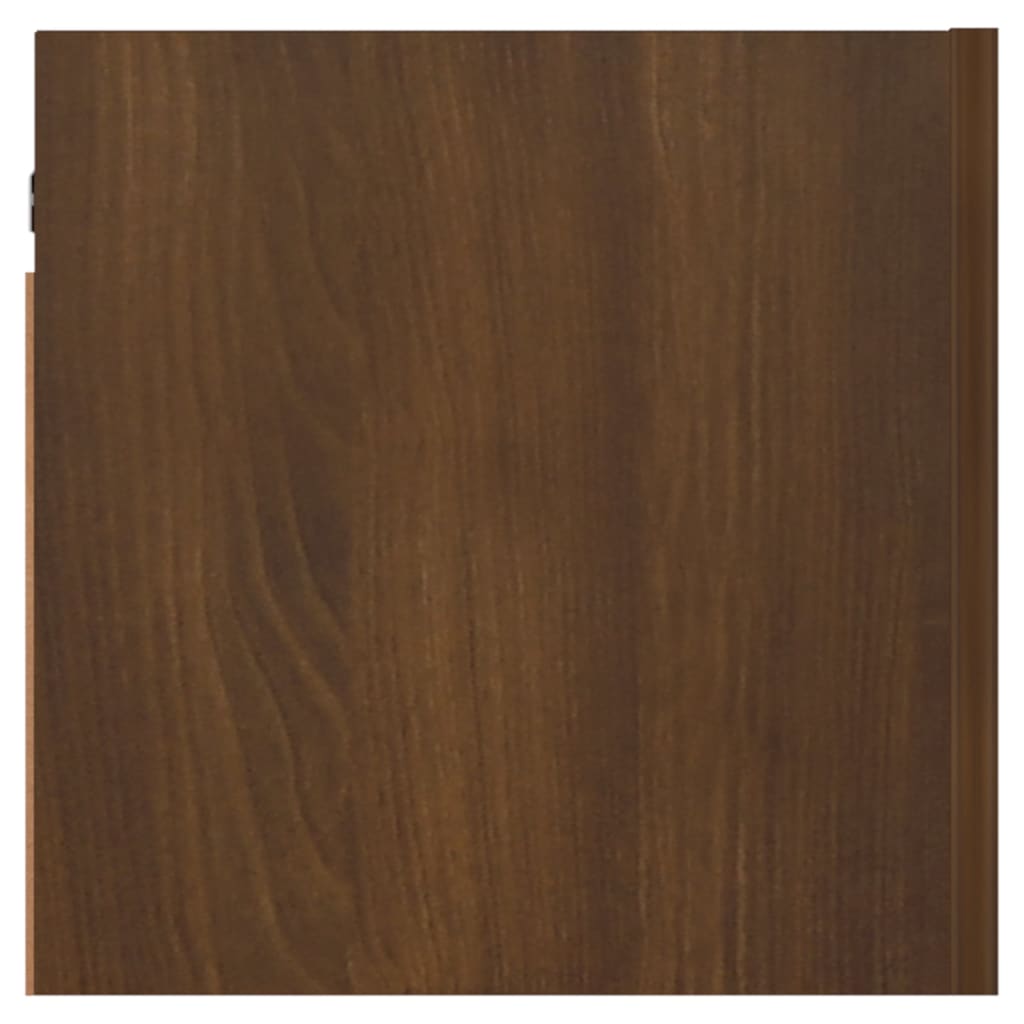 Väggmonterad tv-bänk brun ek 30,5x30x30 cm