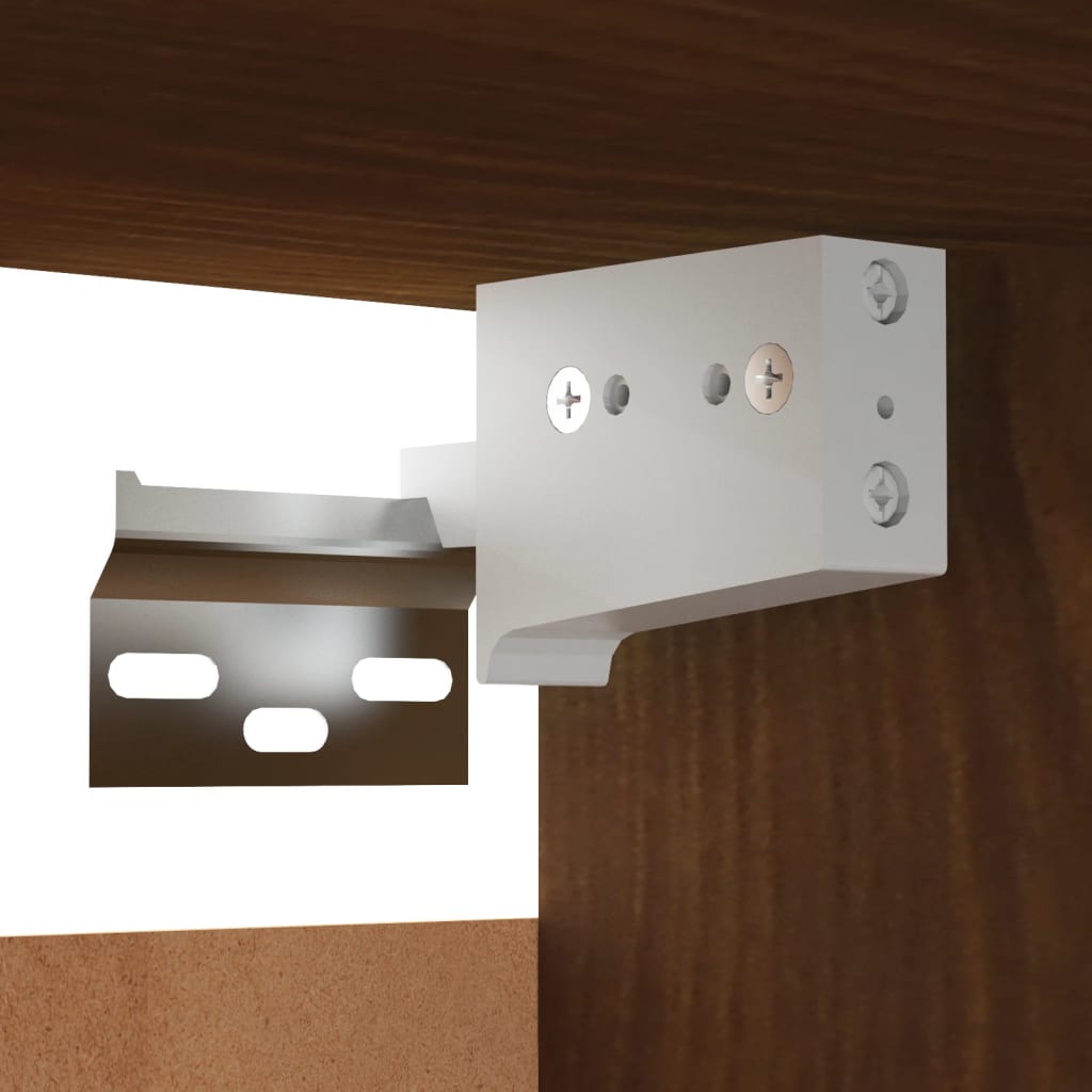 Väggmonterad tv-bänk brun ek 30,5x30x30 cm