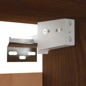 Väggmonterad tv-bänk brun ek 30,5x30x30 cm