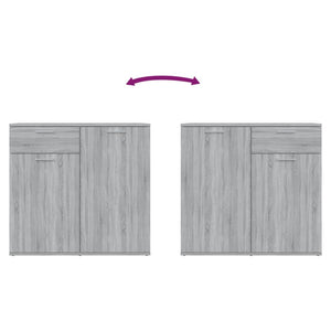 Skåp grå sonoma 80x36x75 cm konstruerat trä