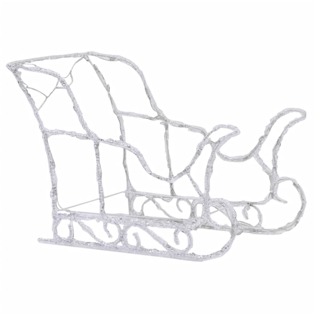 Juldekoration renar och släde 320 lysdioder akryl