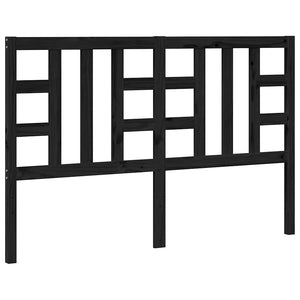 Sänggavel svart 166x4x100 cm massiv furu