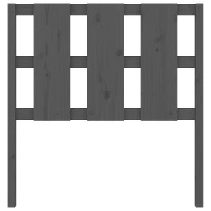 Sänggavel grå 105,5x4x100 cm massiv furu