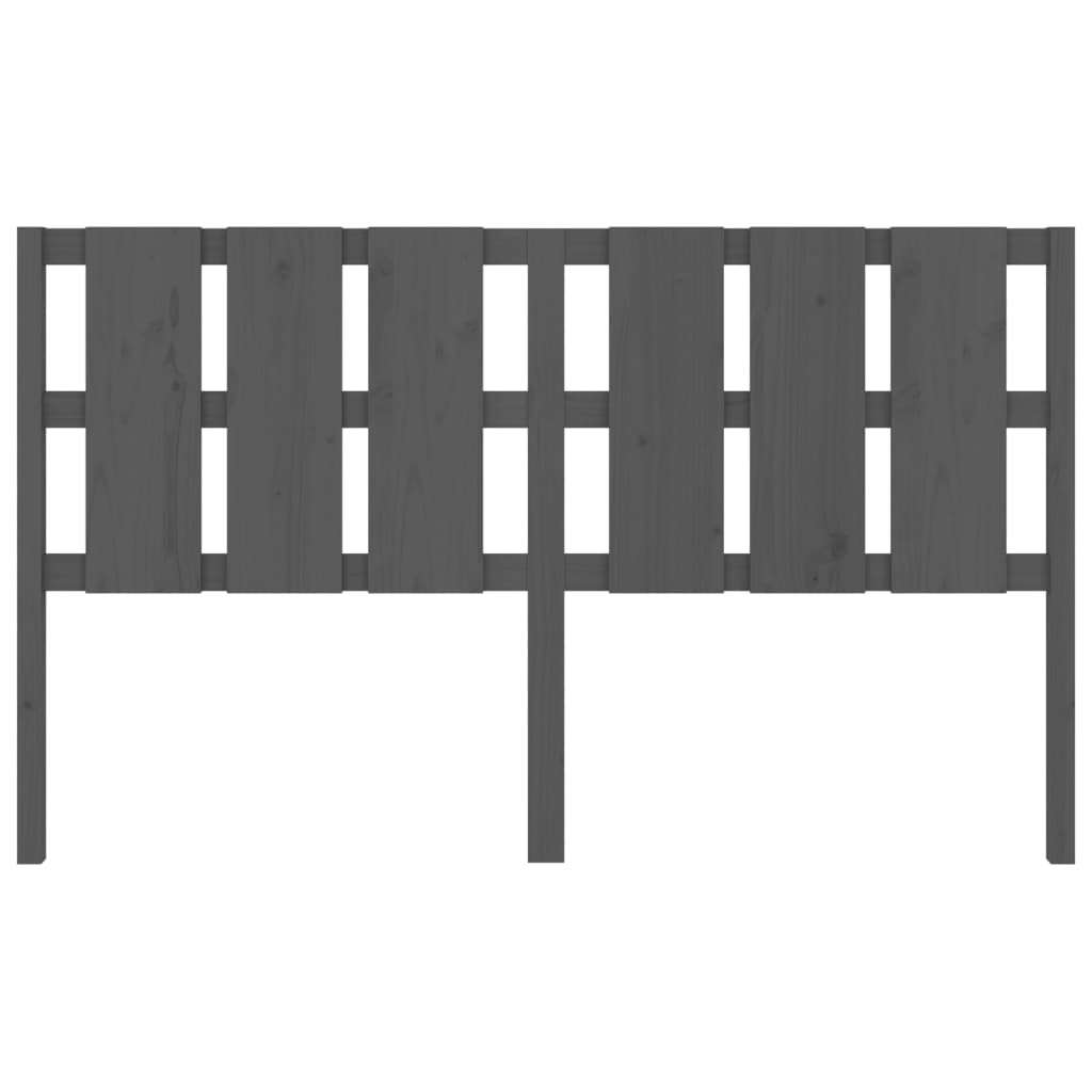 Sänggavel grå 165,5x4x100 cm massiv furu