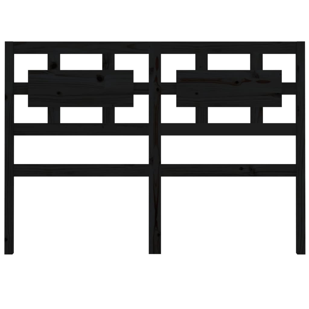 Sänggavel svart 205,5x4x100 cm massiv furu