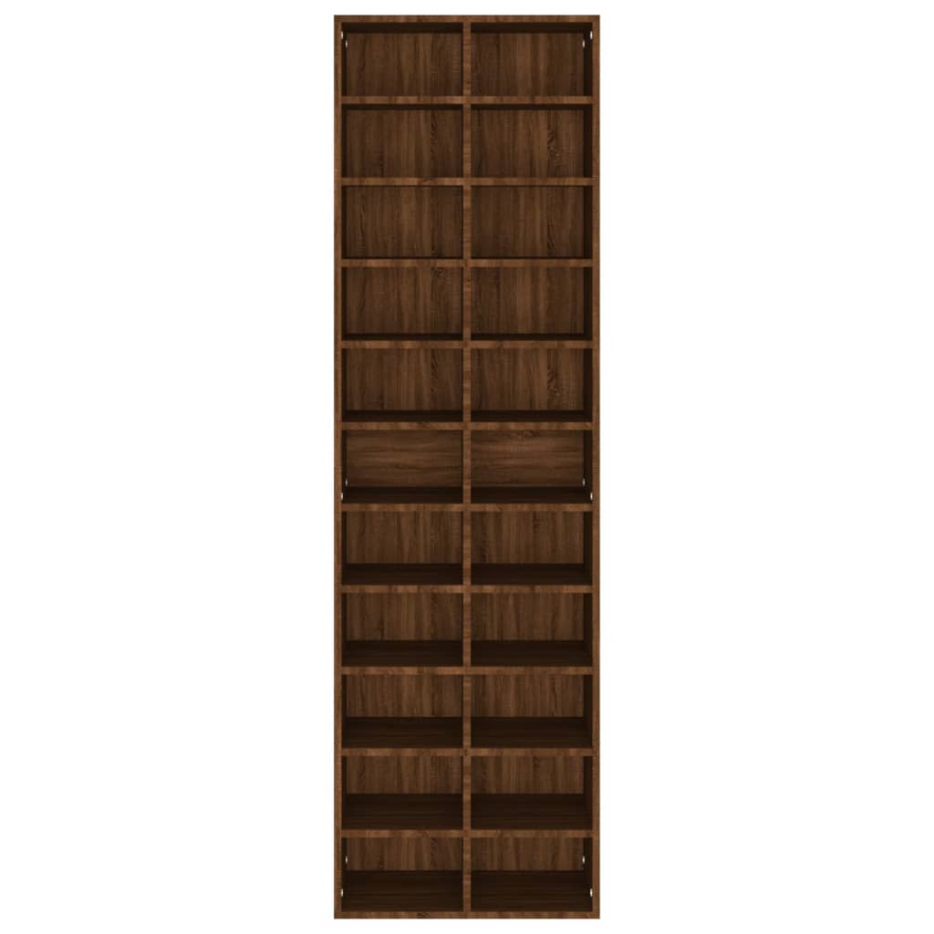 Skoställ brun ek 54x34x183 cm konstruerat trä