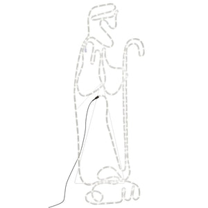 Juldekoration herde och får med 168 LEDs 102,5x35 cm