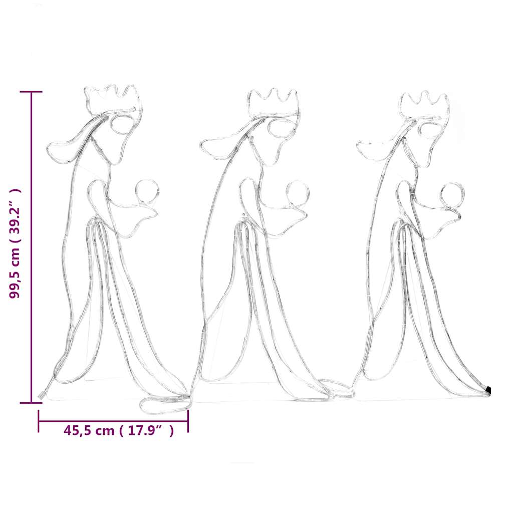 Kungliga figurer ljusslinga med 504 LEDs 99,5x45,5 cm