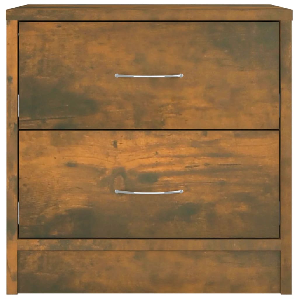 Sängbord rökfärgad ek 40x30x40 cm konstruerat trä