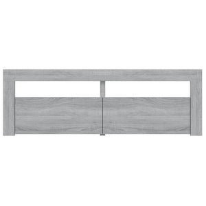 TV-bänk med LED-belysning grå sonoma 120x35x40 cm
