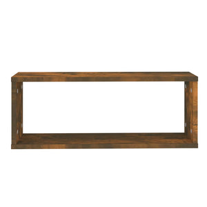 Vägghyllor 6 st rökfärgad ek 60x15x23 cm konstruerat trä