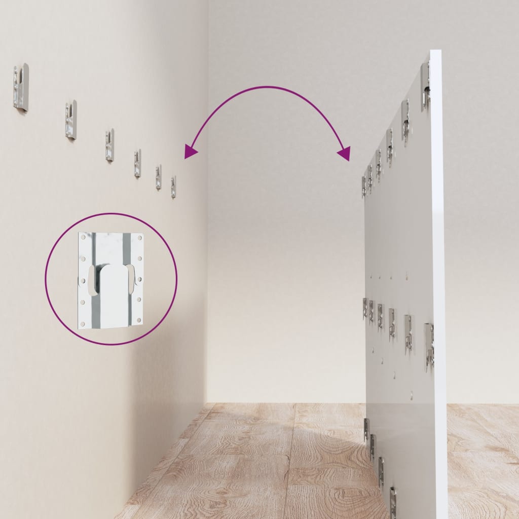 Sänggavel vit högglans 200x1,5x80 cm konstruerat trä