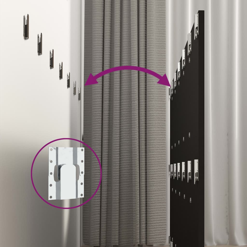 Väggmonterad sänggavel svart 240x1,5x80 cm konstruerat trä