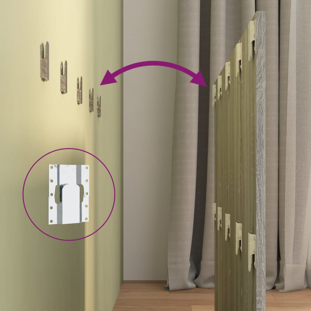 Sänggavel grå sonoma 120x1,5x80 cm konstruerat trä