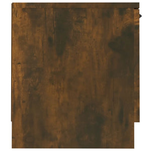 Tv-bänk rökfärgad ek 140x35x40 cm konstruerat trä