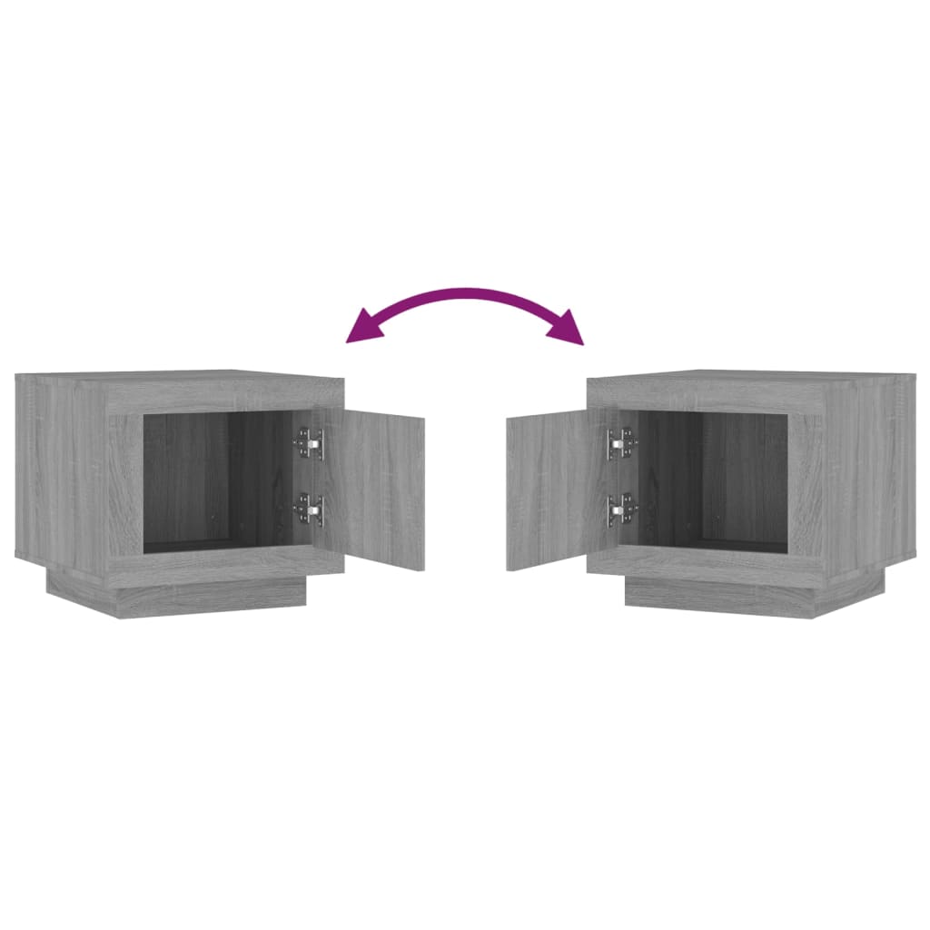 Soffbord grå sonoma-ek 51x50x45 cm konstruerat trä