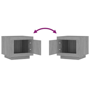 Soffbord grå sonoma-ek 51x50x45 cm konstruerat trä