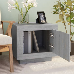 Soffbord grå sonoma-ek 51x50x45 cm konstruerat trä