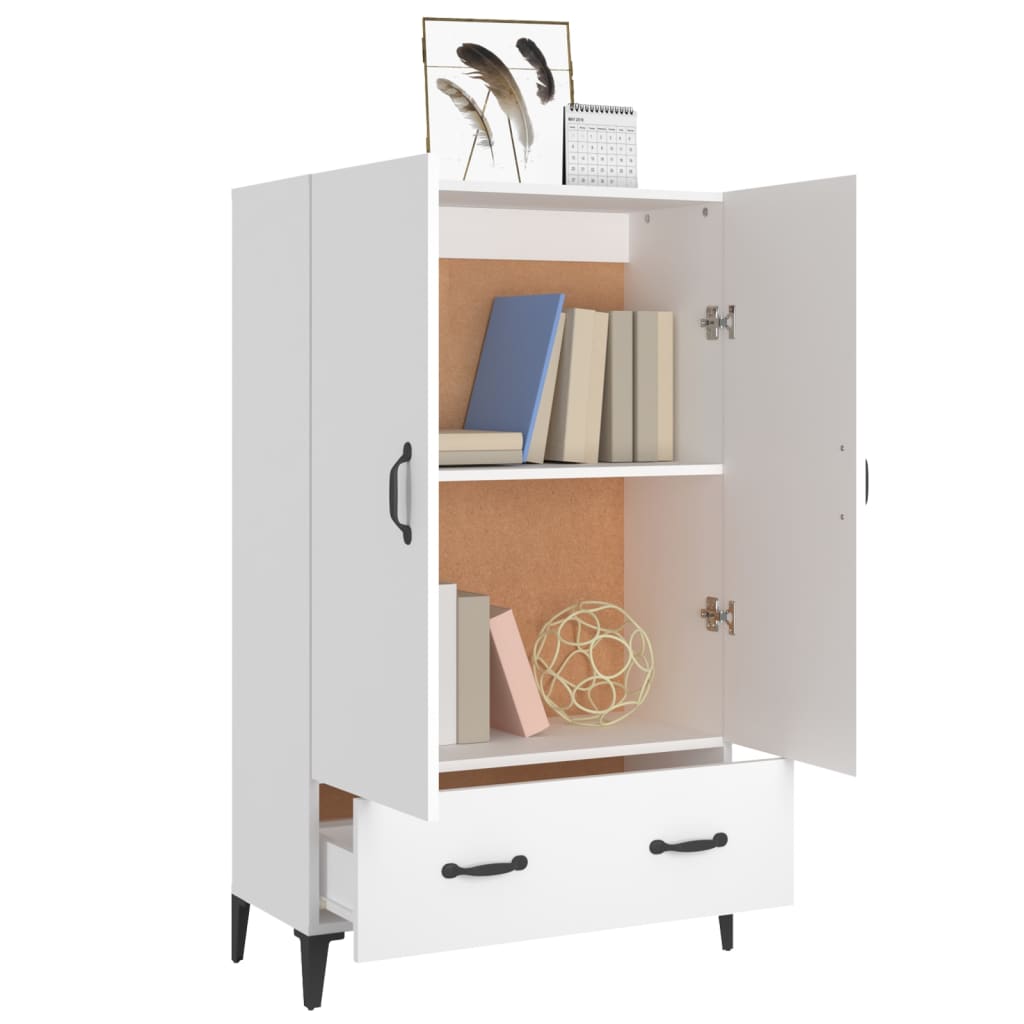 Skänk vit 70x31x115 cm konstruerat trä