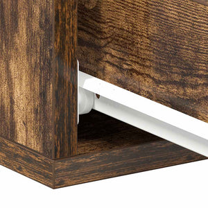 Svävande sängbord rökfärgad ek 40x30x15 cm konstruerat trä