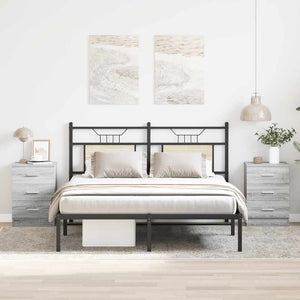 Sängbord 2 st grå sonoma 38x35x56 cm konstruerat trä