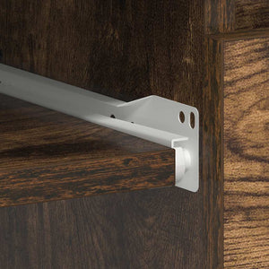 Skrivbord rökfärgad ek 90x45x76 cm konstruerat trä