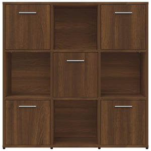 Bokhylla brun ek 90x30x90 cm konstruerat trä