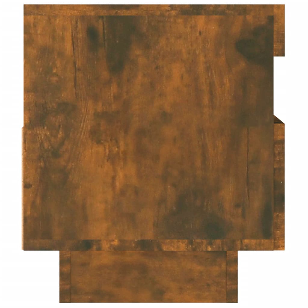 Tv-bänk med LED-belysning rökfärgad ek 80x35x40 cm