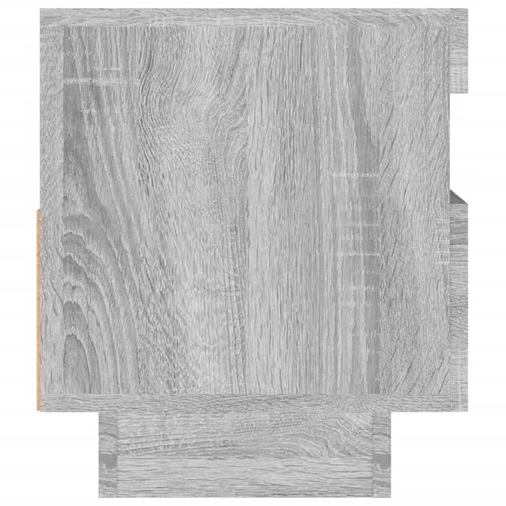 Tv-bänk med LED-belysning grå sonoma 80x35x40 cm