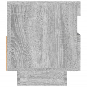 Tv-bänk med LED-belysning grå sonoma 80x35x40 cm