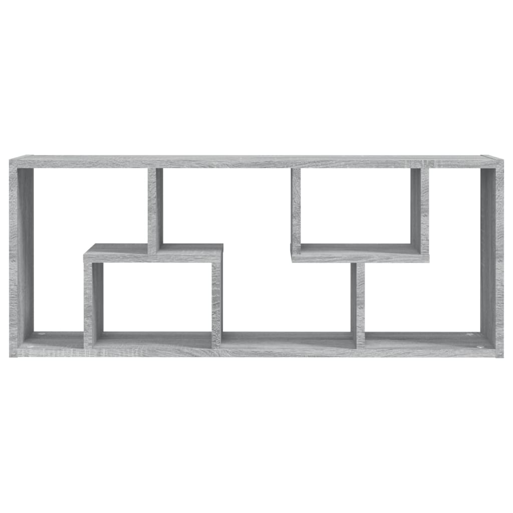 Vägghylla grå sonoma 36x16x90 cm konstruerat trä