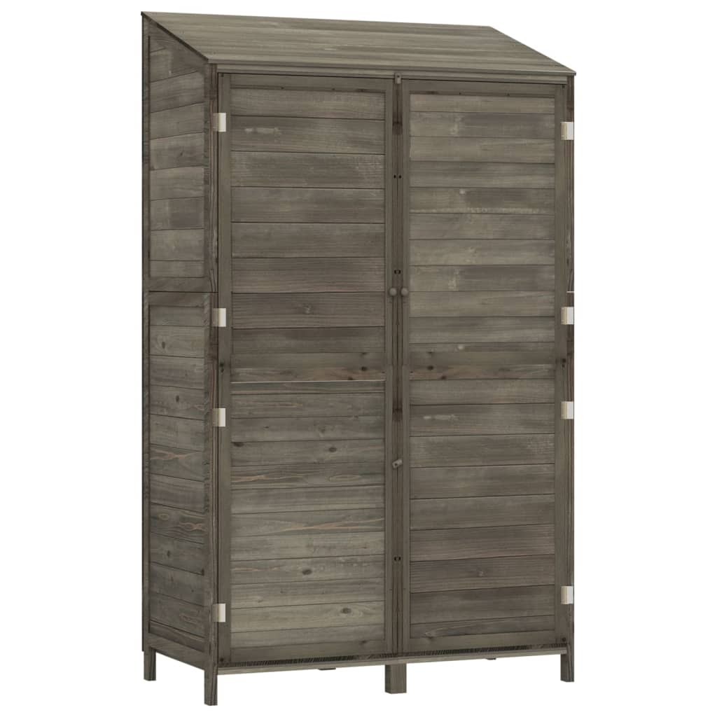 Trädgårdsbod antracit 102x52x174,5 cm massivt granträ