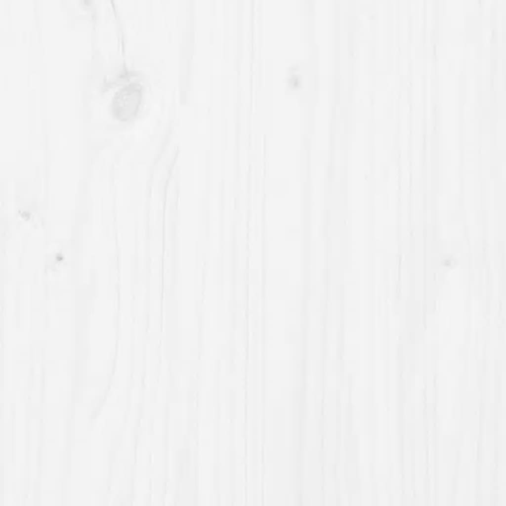 Sängram vit massivt trä 90x190 cm