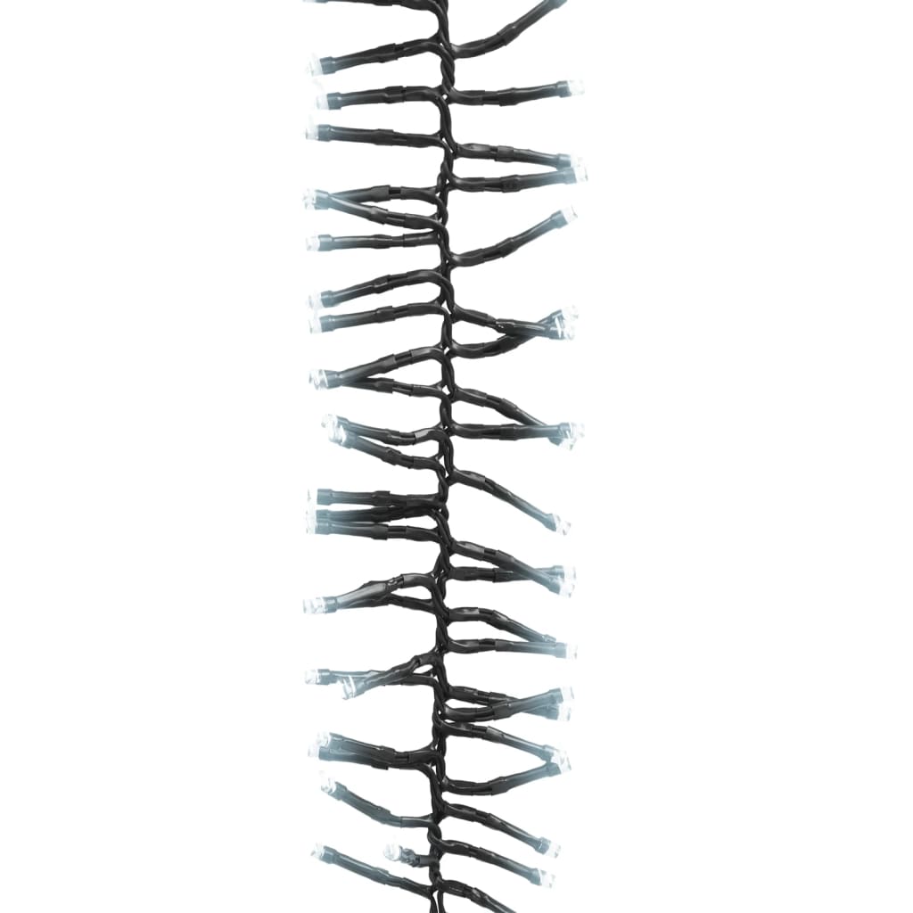 Ljusslinga med 400 LED cluster kallvit 7,4 m PVC