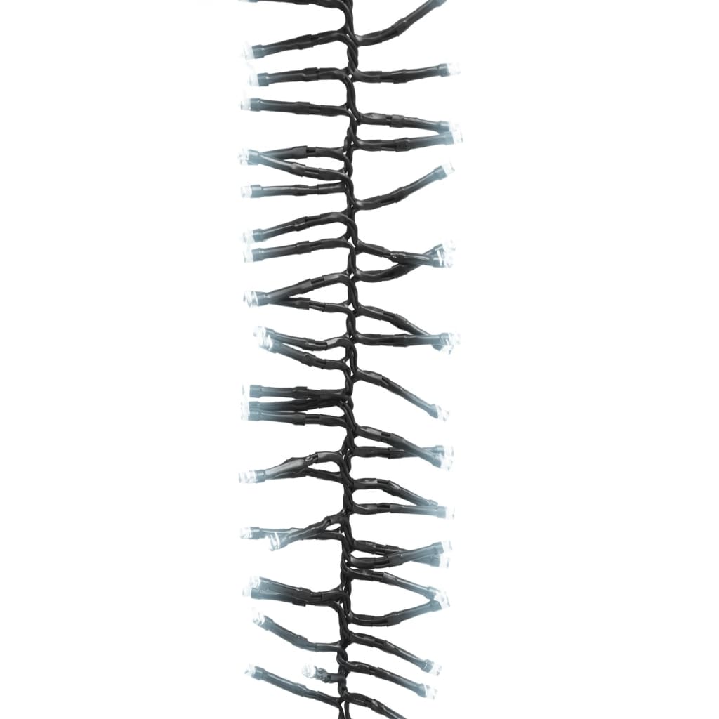 Ljusslinga med 2000 LED cluster kallvit 17 m PVC