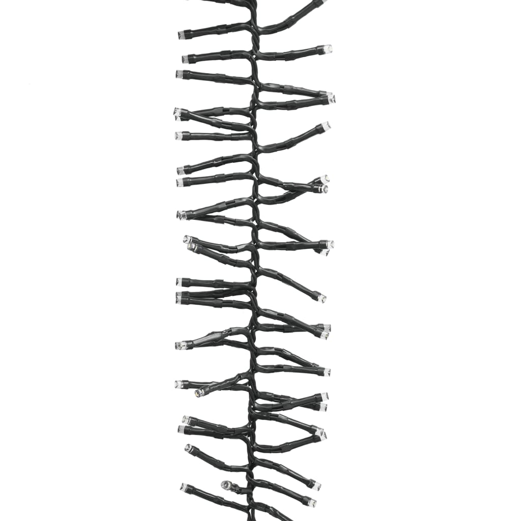 Ljusslinga med 2000 LED cluster kallvit 17 m PVC