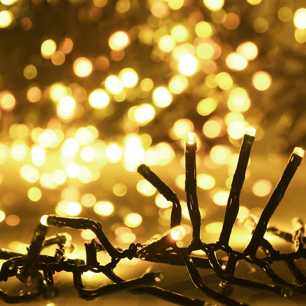 Ljusslinga med 3000 LED cluster varmvit 23 m PVC