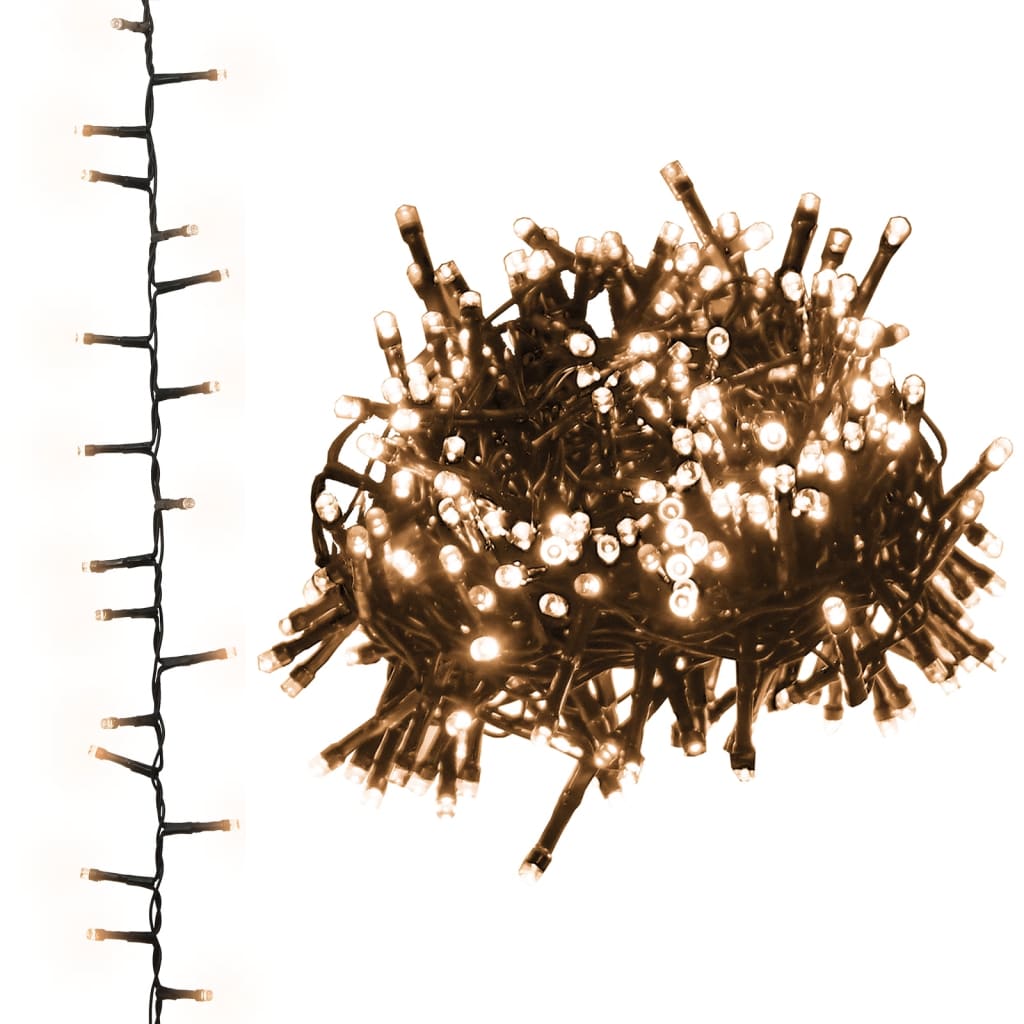 Kompakt ljusslinga med 1000 LED kompakt varmvit 25 m PVC