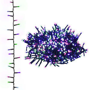 Kompakt ljusslinga med 2000 LED flerfärgad pastell 45 m PVC