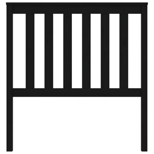 Sänggavel svart 96x6x101 cm massiv furu